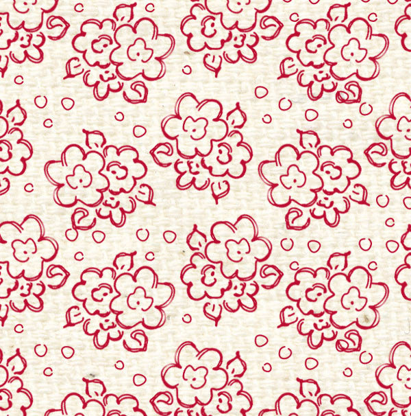RWDF8  Red Wagon Doodle Flowers Paper  8 1/2
