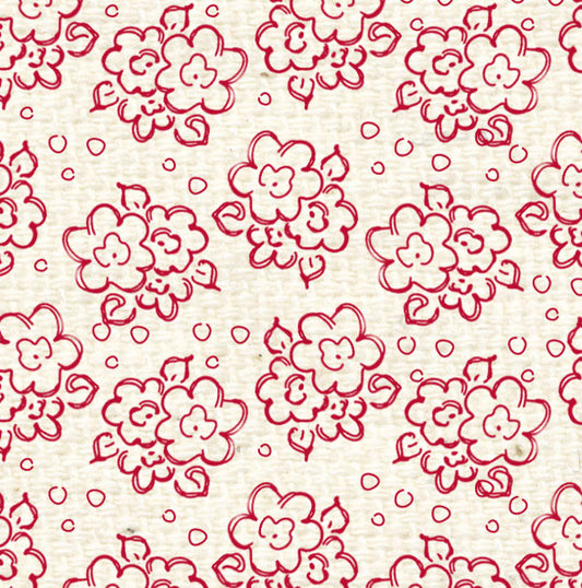 RWDF8  Red Wagon Doodle Flowers Paper  8 1/2