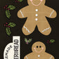 CCO19 - Card Cut Out #19 - Gingerbread Men on Black Canvas