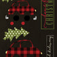 CCO09 - Card Cut Out #9 - Christmas Tree Shopping on Black Canvas