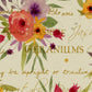 WHTSWF8 - Tea Stained Wild Flowers Paper  8 1/2 x 11