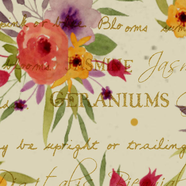 WHTSWF8 - Tea Stained Wild Flowers Paper  8 1/2 x 11