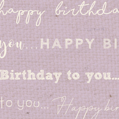 *******HBVL - Happy Birthday Vintage Lilac Paper  8 1/2 x 11