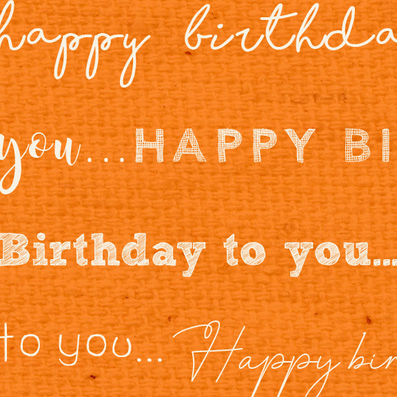 *******HBOP - Happy Birthday Orange Poppy Paper  8 1/2 x 11