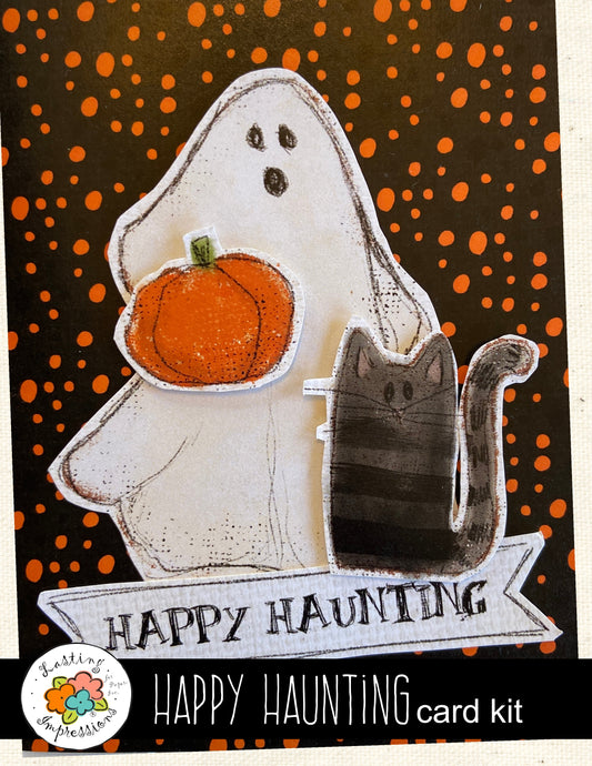 Happy Haunting Card Kit, makes 2 each of 4 Cards & 2 Tags