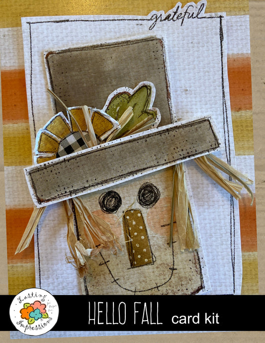 Hello Fall Card Kit, makes 2 each of 4 Cards