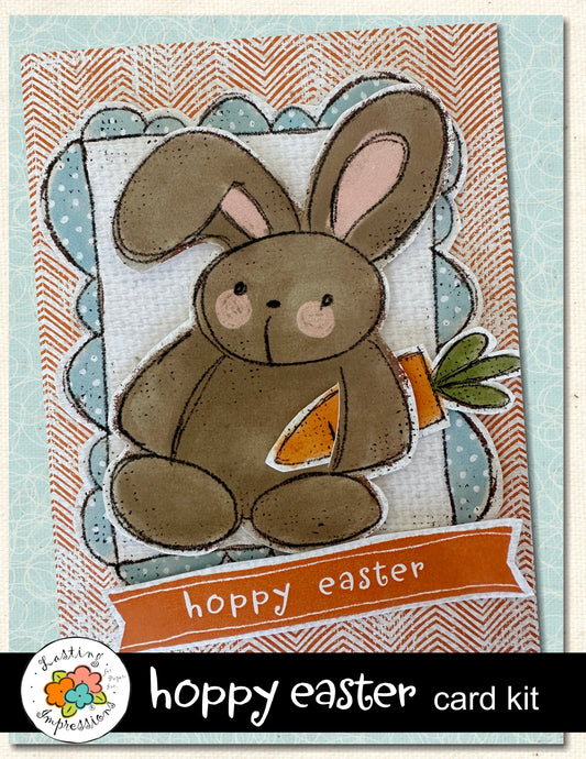 Hoppy Easter  Card Kit  - Create 2 of each