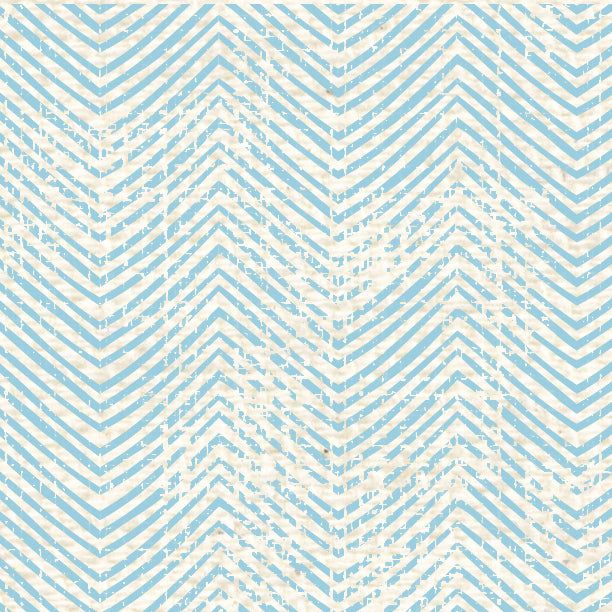 French Blue Distressed Chevron