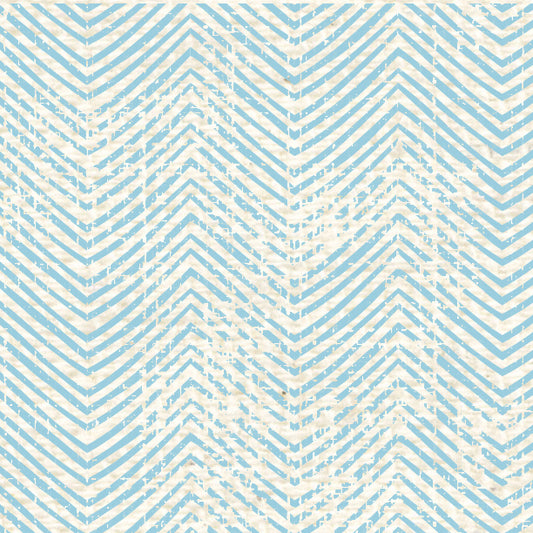 French Blue Distressed Chevron