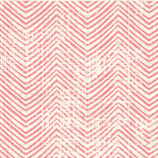 Pink Geranium Distressed Chevron