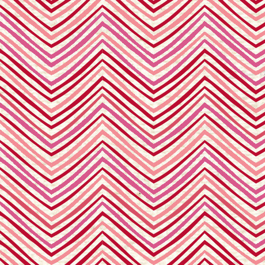 Pink & Red Distressed Chevron