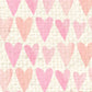 Pink Geranium Watercolor Hearts