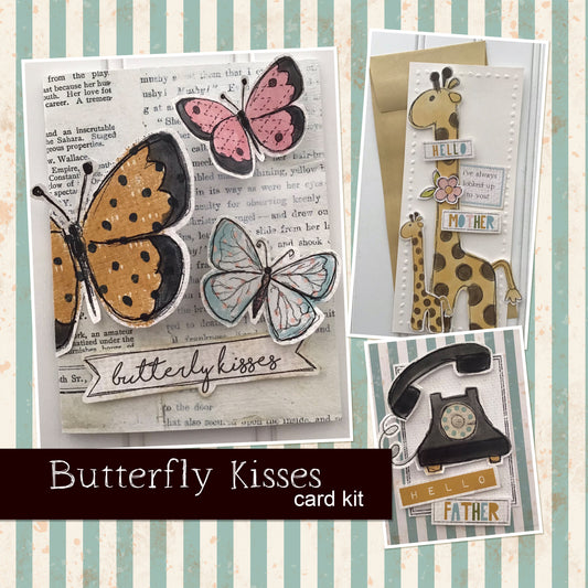 Butterfly Kisses Card Kit, makes 2 each of 13 cards - FREE Idea Book