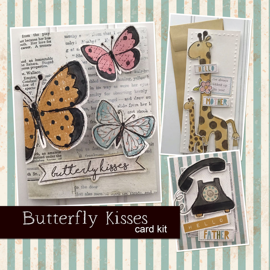 ********Butterfly Kisses Card Kit, makes 2 each of 13 cards - FREE Idea Book