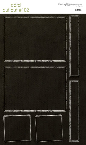 ********CCO102 - Card Cut Out #102 Distressed Frames on Black Canvas