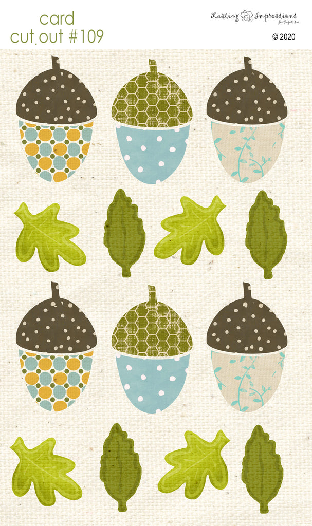 ********CCO109 - Card Cut Out #109 - Small Acorns & Leaves