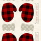 CCO122 - Card Cut Out #122 Buffalo Plaid Mittens