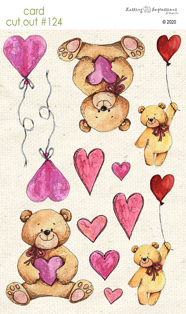 ********CCO 124 - Card Cut Out #124 - Teddy Bear Hugs