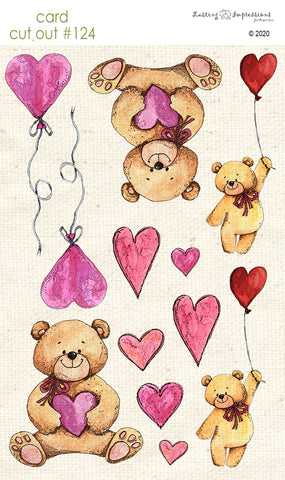 ********CCO 124 - Card Cut Out #124 - Teddy Bear Hugs
