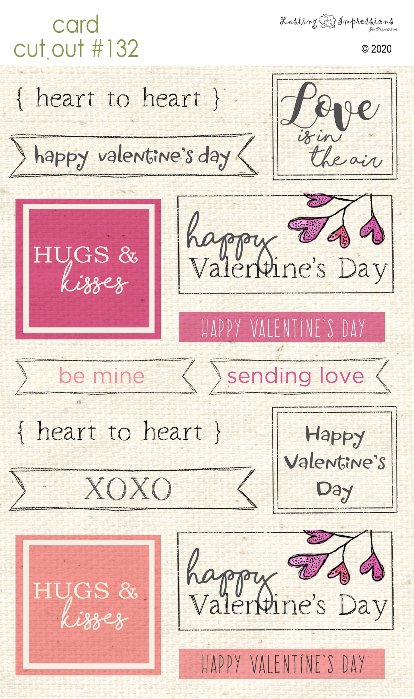 CCO132 - Card Cut Out #132 - Heartfelt Sentiments