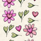 CCO134 - Card Cut Out #134 - Flowers, Leaves & Hearts