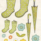 CCO151 Card Cut Out #151 -  Sweet Pea Rainboots