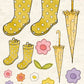 CCO153 Card Cut Out #153 -  Daylily Rainboots