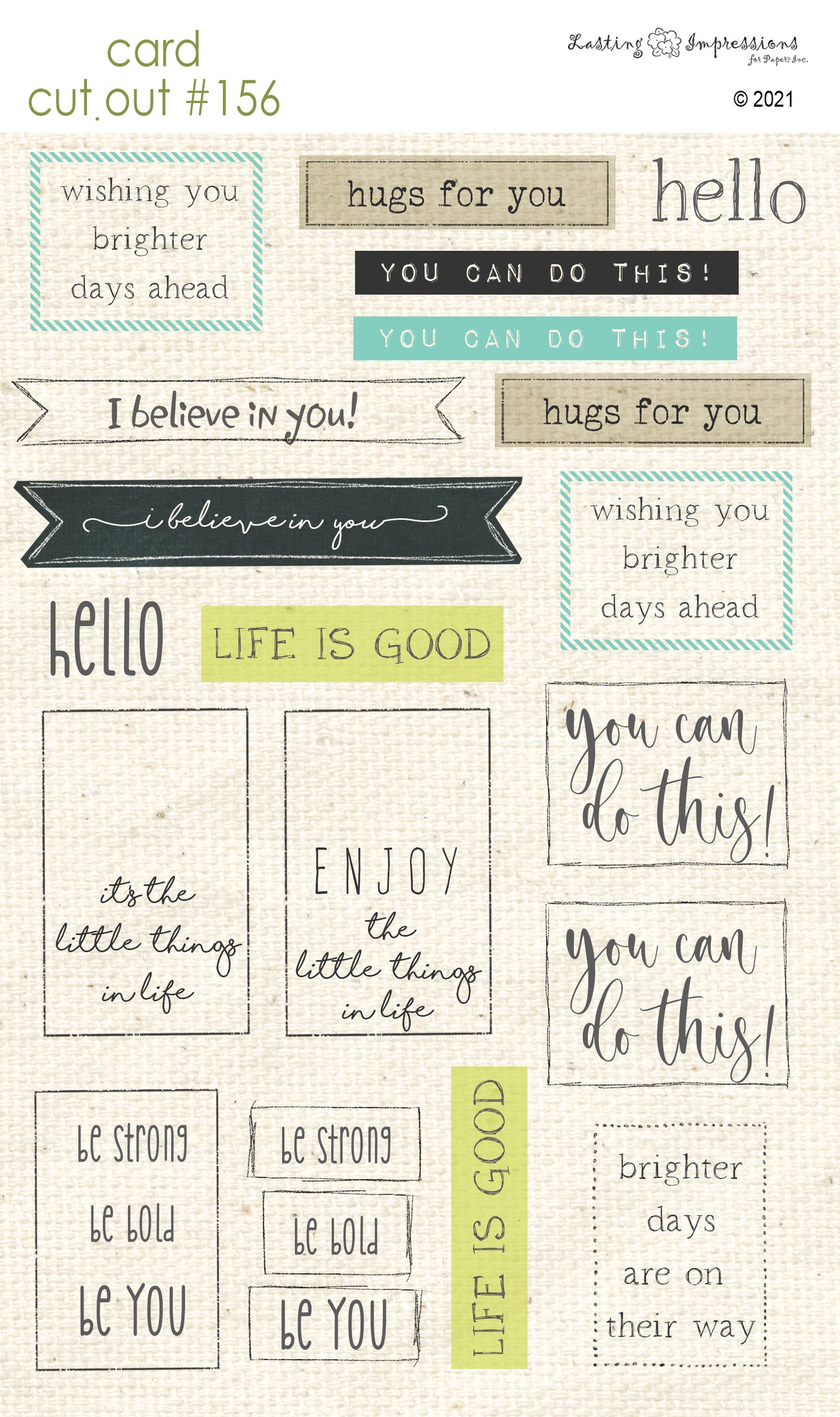 CCO156 - Card Cut Out #156 - Little Things