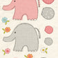 CCO164- Card Cut Out #164 Baby Elephant Pink Geranium