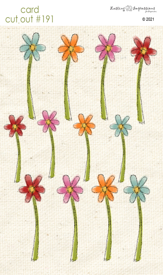 CCO191 Card Cut Out #191 Daisy Stems