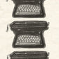 CCO195 Card Cut Out #195 Black Typewriter