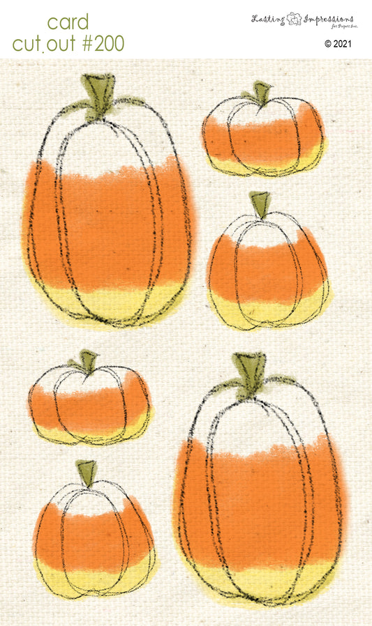 CCO 200 - Card Cut Out #200 - Candy Corn Pumpkins