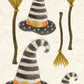 CCO 211 - Card Cut Out # 211 Striped witch hat and broom