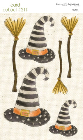 ********CCO 211 - Card Cut Out #211 - Witches Hat & Broom