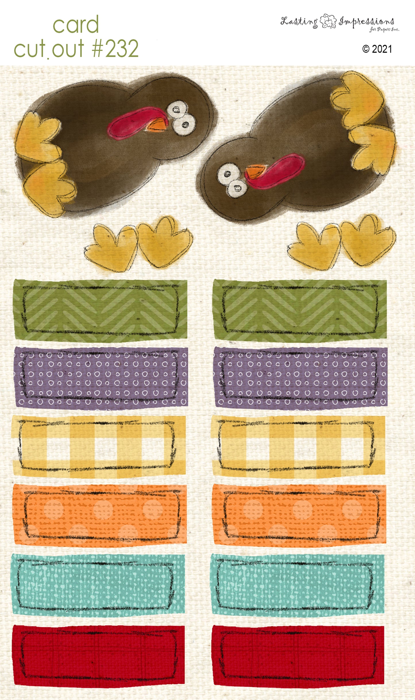 CCO 232- Card Cut Out #232 - Gobble Gobble Turkey