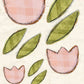 CCO 238 - Card Cut Out #238 - Pink Geranium Tulips