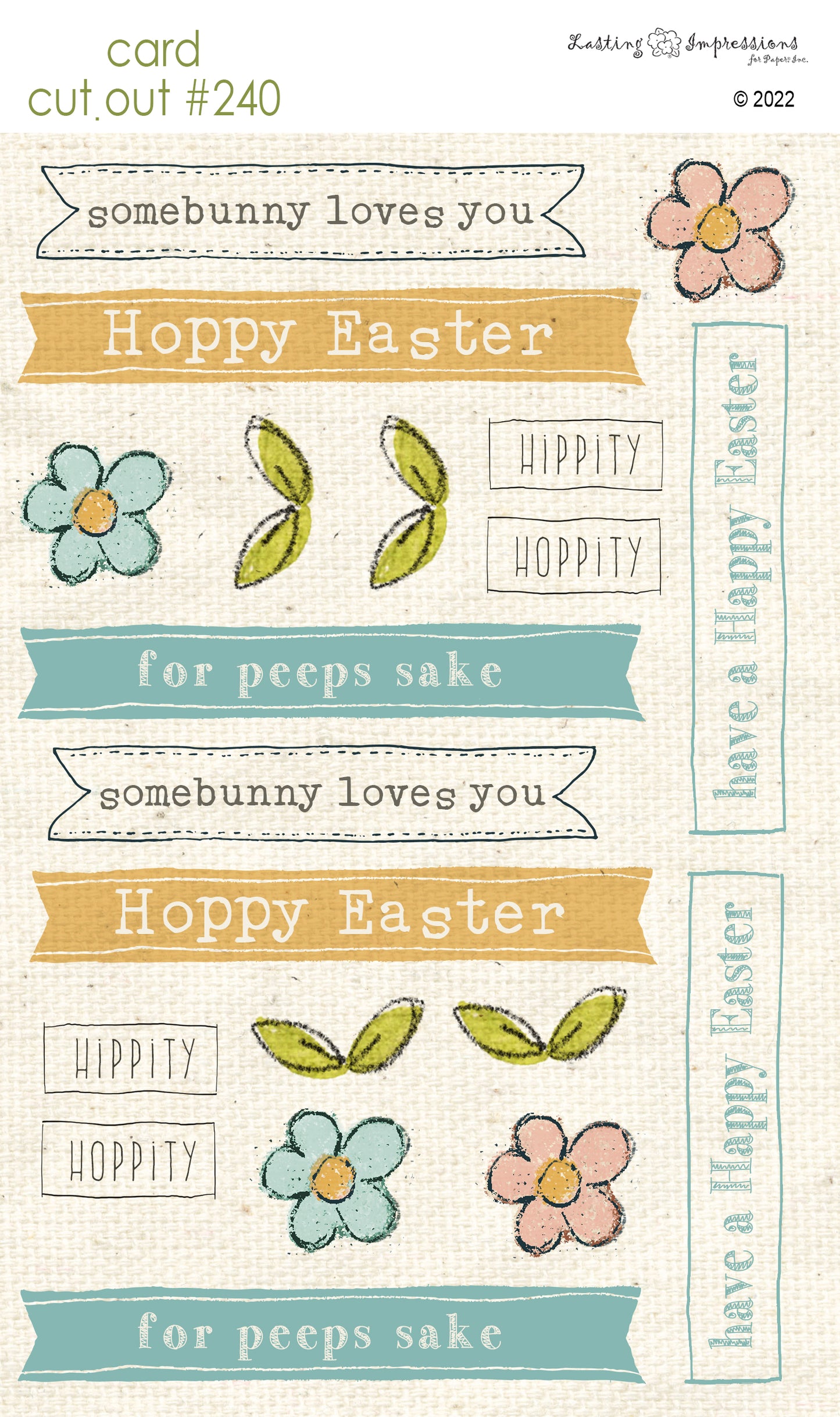 CCO 240 - Card Cut Out #240 - Easter Sentiments