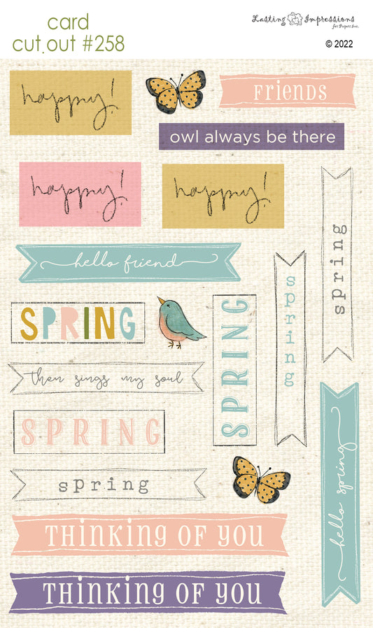 CCO 258 Card Cut Out #258 - Spring Sentiments