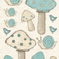 CCO 262 Card Cut Out #262 - Sea Foam Toadstools