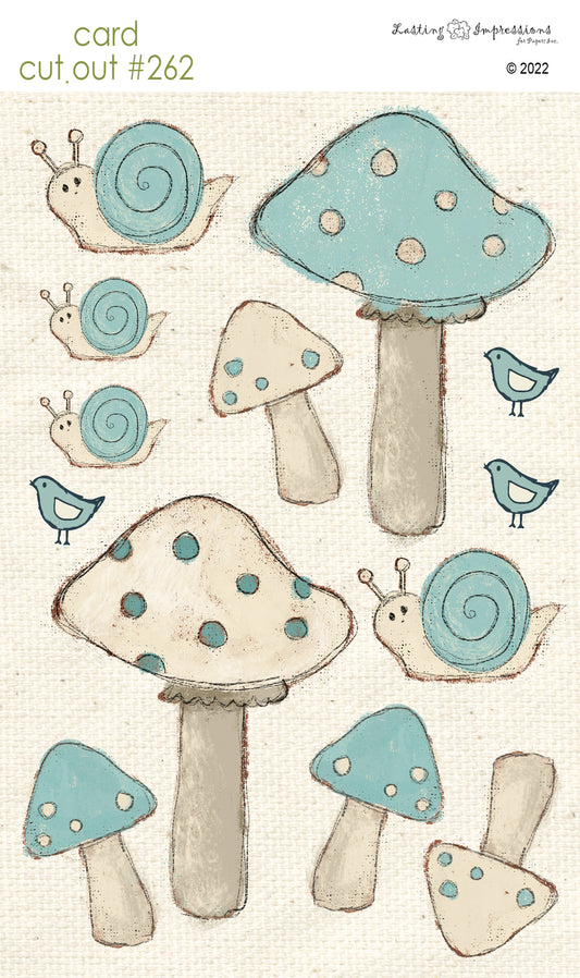 CCO 262 Card Cut Out #262 - Sea Foam Toadstools