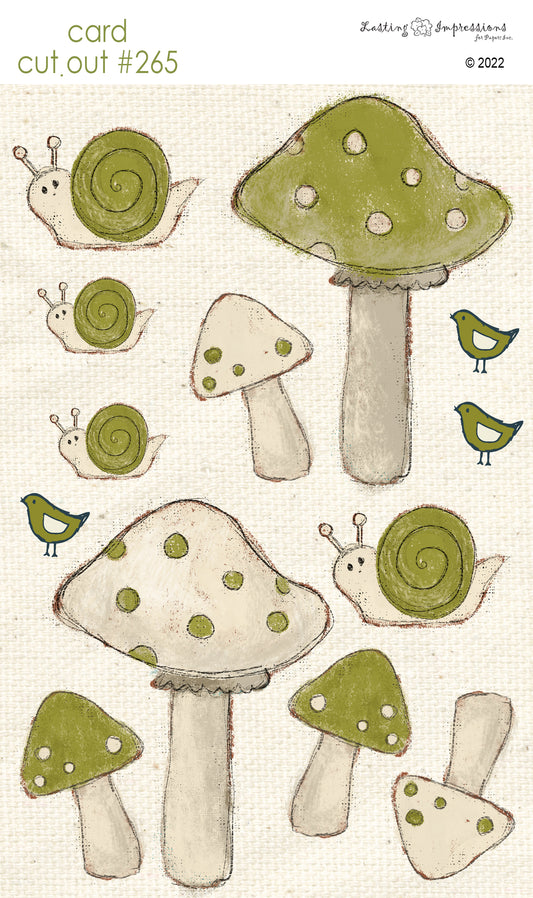 CCO 265 Card Cut Out #265 - Inch Worm Toadstools