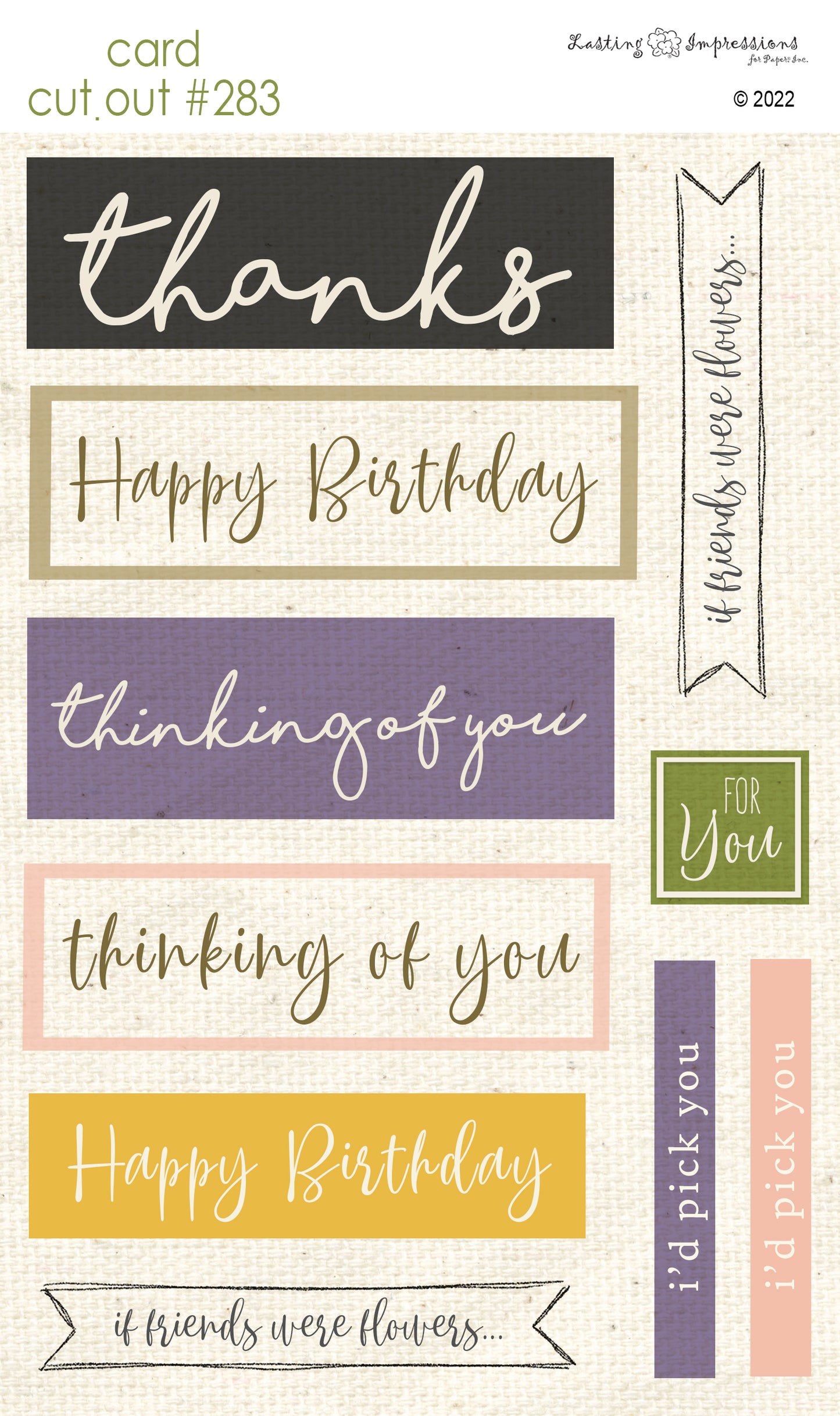 CCO 283 Card Cut Out #283 - Sentiments