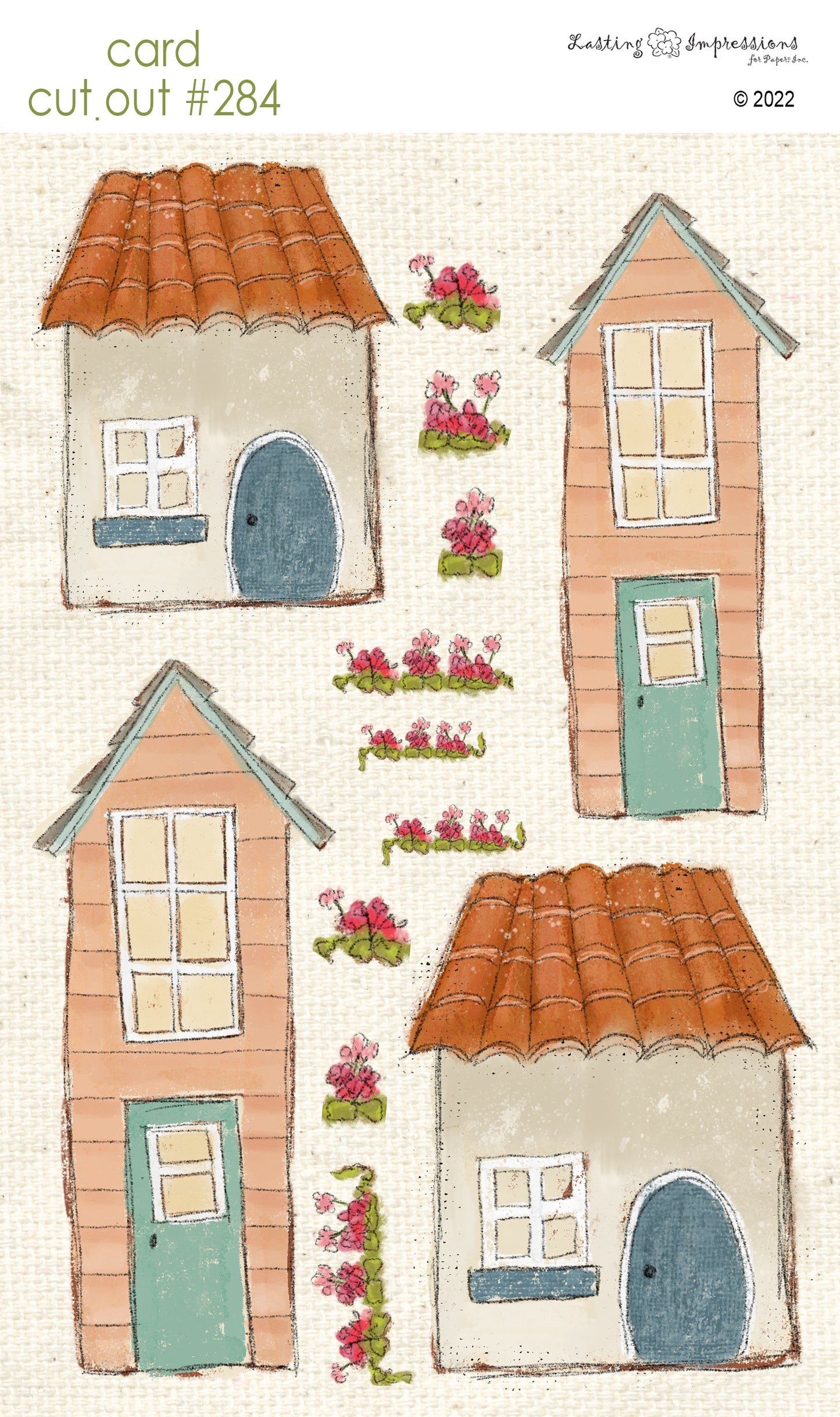 CCO 284 Card Cut Out #284 - Houses