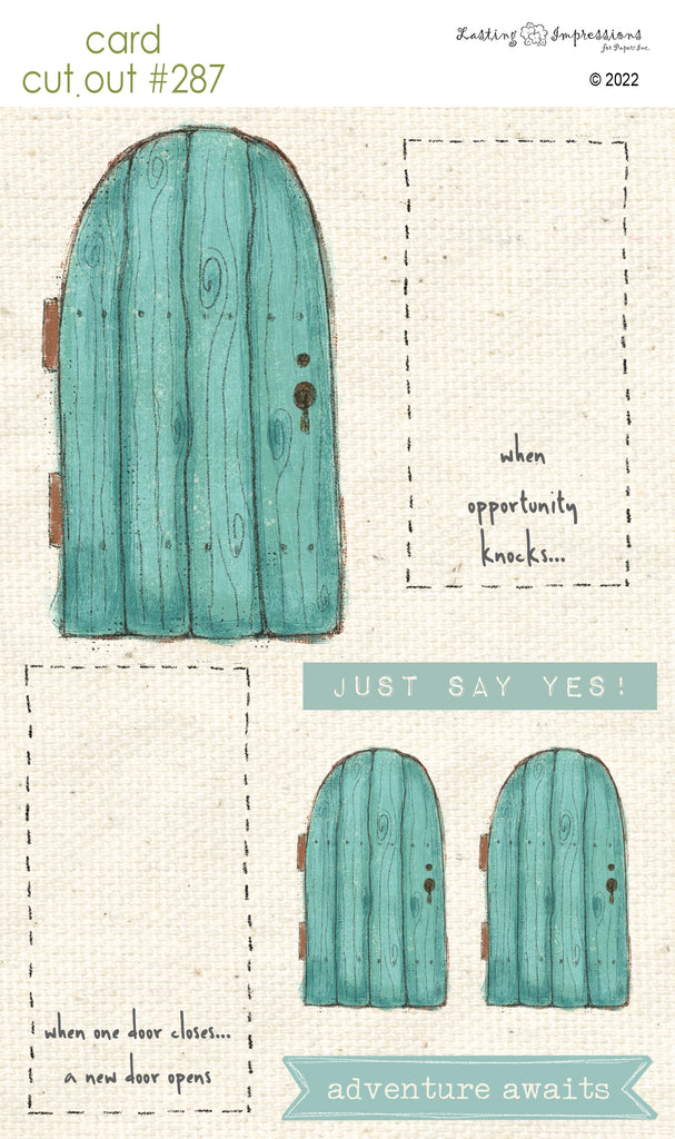 *********CCO 287 Card Cut Out #287 - Blue Door