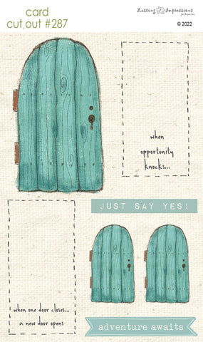 *********CCO 287 Card Cut Out #287 - Blue Door