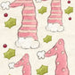 CCO 290 Card Cut Out #290 - Pink Geranium Santa Hat
