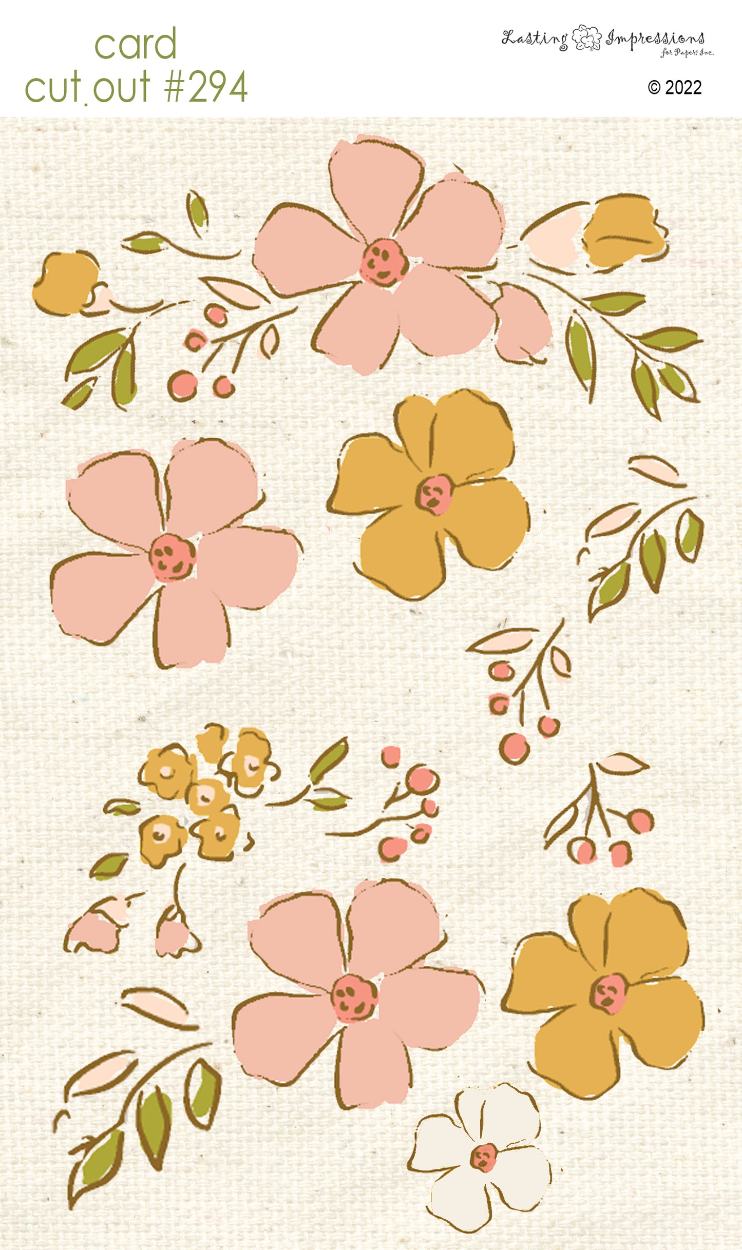 CCO 294 Card Cut Out #294 - Blush Pink Floral