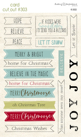 *********CCO 303 Card Cut Out #303 - Christmas Sentiments