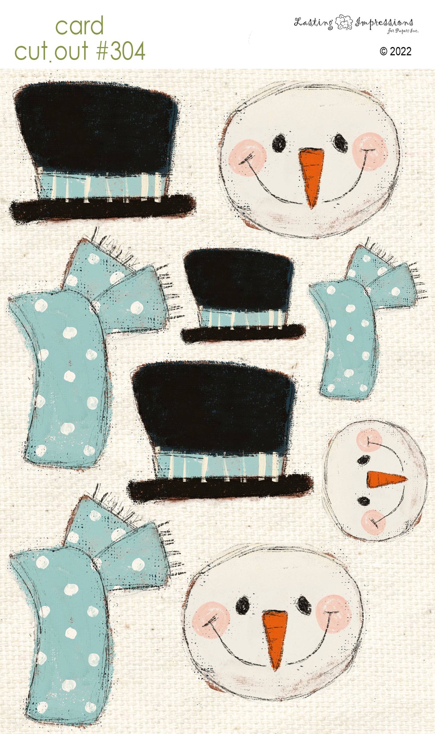 CCO 304 Card Cut Out #304 - Snowman Face