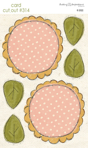 *********CCO 314 Card Cut Out #314 - Chunky Yellow with Pink Flower
